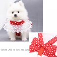 thumbnail image 1 of Dog Bowknot Harness with Leash Set For Small Medium Dogs Cat Lace Print Fashion Party, 1 of 8