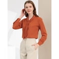 thumbnail image 4 of INSPIRE CHIC Chemise Élégante pour Femme de Travail/bureau à Manches Longues Plissée à Col Noué, 4 of 6