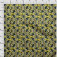 thumbnail image 3 of oneOone Cotton Poplin Fabric Leaves & Floral Block Printed Craft Fabric BTY 42 Inch Wide, 3 of 4