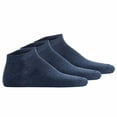 thumbnail image 1 of Hudson Unisex Sneaker Socks, 3-Pack - Simply, Short Socks, Solid Color Blue 43-46 (UK 9-11), 1 of 3