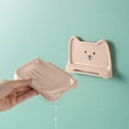 thumbnail image 3 of Lovely Small Bear Soap Box Wall Mounted Toilet Soap Rack No Water Accumulation and Drainage Soap Box Detachable Structure, 3 of 6