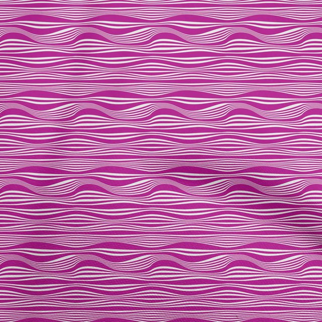 oneOone Velours Violet Tissu Rayé Abstrait Matière de Robe Tissu Imprimé Tissu au Mètre 58 Pouces de Large