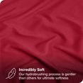 thumbnail image 2 of Bare Home Drap-Housse - Poche Extra Profonde de 22 Pouces - Premium 1800 Collection - Très Grand Simple, Rouge, 2 of 7