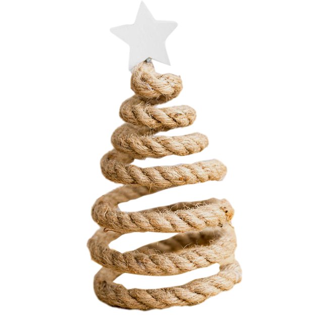 Tabletop Christmas Tree Mini Christmas Tree for Party Supplies Holiday Decor Hemp Rope