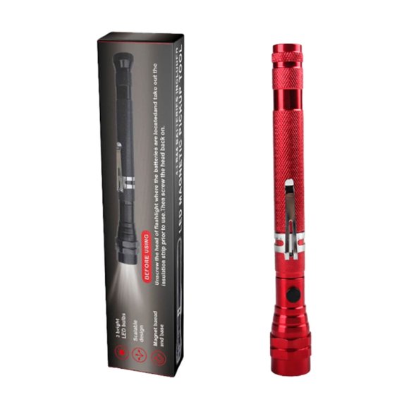 Magnetic Pickup Tool with Light, Telescoping LED Magnetic Tool, 360° Flexible Pickup for Car, Household, and Small Item Retrieval, Extendable Magnetic Pickup Stick with Flashlight, $BS$3