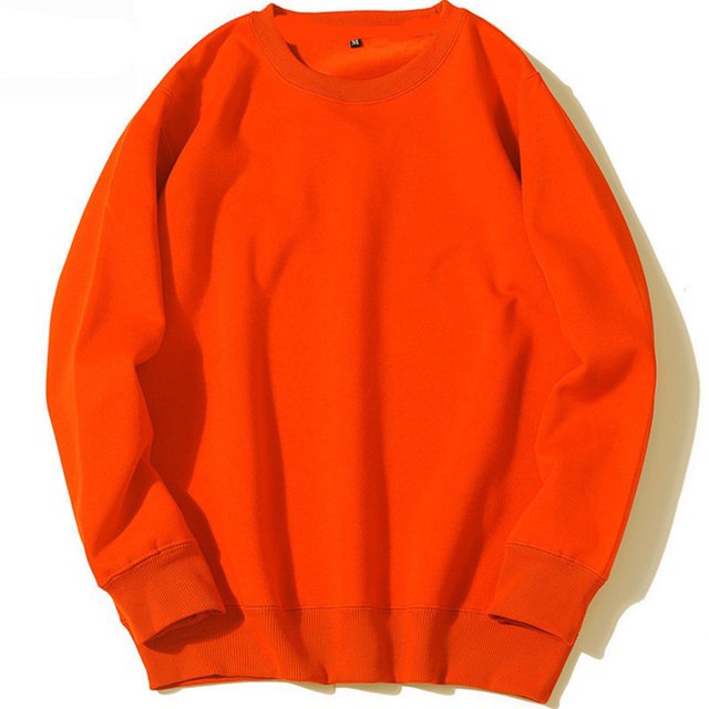 Viluyesy Chandail Ras du Cou pour Hommes à Manches Longues pour Hommes Extensible Doux Léger Chandail à Enfiler Décontracté Plein Air Mode Chandail de Base Orange P