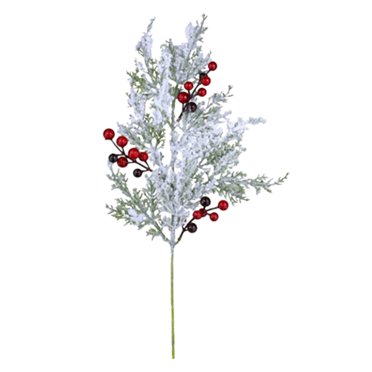 TopLLC 6 Pc Snow Frosted Artificial Red Berry Stems 19.3 Inch Snowy Christmas Holly Berry Branches For Christmas Tree Decoration Holiday DIY Crafts Xmas Ornaments on Clearance