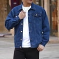 thumbnail image 1 of DecSea Men's Denim Jacket Casual Regular Fit Button Down Long Sleeve Jean Trucker Jacket, 1 of 6