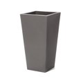 thumbnail image 1 of Step2 Tremont Dark Cedar Plastic Square Tapered Indoor and Outdoor Tall Planter, 1 of 5