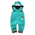 thumbnail image 1 of KIDSCOOL SPACE Baby Denim Overall,Hooded Little Kid Jean Jumper,Blue,3-4 Years, 1 of 3