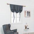 thumbnail image 1 of Innerwin Half Window Curtains Solid Color Kitchen Valance Rod Pocket Soft Short Blackout Curtain Ruched Waterproof Panels Darkening Thermal Insulated Dark gray 39.37 x 47.24", 1 of 9