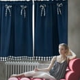 thumbnail image 4 of Small Window Curtains,Window Curtain Rod Style Bowknot Short Curtains Kitchen Curtains Drift Window Student Bed Curtains Kitchen Window Curtains,Window Curtains for Bedroom, 4 of 6