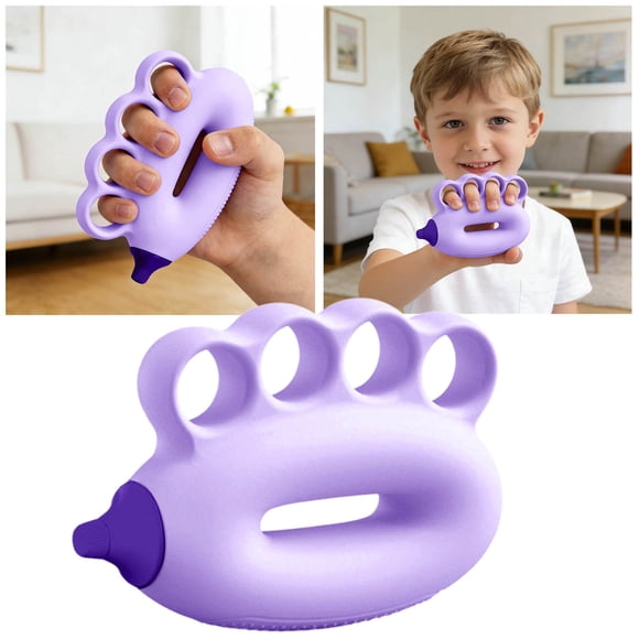 Decoration Hand Grip Strengthener For Kids Silicone Finger Exercise With Multiple Resistance Ergonomic Strength Trainer Portable For Home School Fine Motor Skill Development