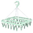 thumbnail image 2 of 32 Clip Folding Hanger Laundry Clip Rack Laundry Hanger With Clips Clothes Drying Hanger With Clips Drying Rack 32 Clip Folding Hanger 360 Degree Rotation Household Laundry Clip, 2 of 5