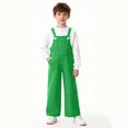 thumbnail image 4 of Children's Solid Color Pocket Jumpsuit, Mid Size Casual Overalls for Adults, Comfortable and Versatile, 4 of 9