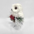 thumbnail image 3 of Holiday Time 6" White Owl Mini Christmas Tree Topper, 3 of 5