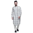 thumbnail image 1 of Atasi Kurta Asymétrique à Manches Longues en Coton Flex pour Hommes, Kurta Imprimée de Designer, 1 of 1