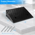 thumbnail image 2 of Costway 2 PCS 5" Rubber Car Curb Ramps for Vehicle Wheelchair Ramp W/ 4 Expansion Bolts, 2 of 10