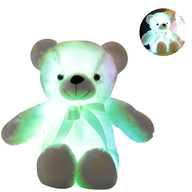 Agneau Blanc Lumineux LED Animaux en Peluche Mouton Jouet en Peluche Doux