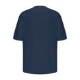 thumbnail image 4 of Shirts for Men, Mens Solid Color Round Neck Irregular Pullover Short Sleeve V-neck Blouses Shirts, 4 of 5