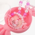 thumbnail image 4 of 1 Ensemble Collier Nœud Papillon Fille Perles Bijoux Enfants Jeu d'Imitation Bijoux Enfants Fournitures de Déguisement, 4 of 8