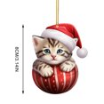thumbnail image 3 of WIFKLSIIPG 2D Acrylic Funny Cat Christmas Tree Ornament Cat Acrylic Ornament Acrylic Double Printing Funny Christmas Pendant Christmas White Elephant Gift 2D Fun Pendant, 3 of 5