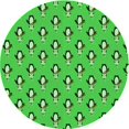thumbnail image 1 of Ahgly Company Machine Washable Indoor Round Transitional Neon Green Area Rugs, 8' Round, 1 of 7