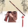 thumbnail image 1 of Pluggable Bitter Bamboo Flute Dizi Traditional Handmade Chinese Musical Woodwind Instrument Key of G Study, 1 of 8