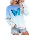 thumbnail image 1 of Chandails à Capuchon de Mode pour Femmes 2023 T-shirt Imprimé Mode Manches Longues Blouse Col Rond Hauts Décontractés Chandails en Molleton Chandails à Capuchon 50 % de Rabais Liquidation Costumes Halloween/noël, 1 of 1