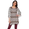 thumbnail image 1 of Moomaya Kurtis Courtes en Poly-Crêpe pour Femmes, Robe à Manches Kimono Imprimée, Haut Indien, 1 of 5