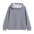 thumbnail image 1 of MeetoTime Girls Boys Cotton Oversized Hooded Sweatshirt Loose Solid Color Long Sleeve Pullover Top 2-12 Years, 1 of 2