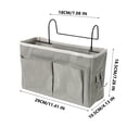 thumbnail image 3 of Birdeem Bedside Storage Organizer,Hanging Basket Shelf with Canvas Fabric and Metal Frame,for Bunk Beds and Home Use,Multiple Pockets Easy Installation Space Saver, 3 of 9