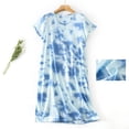 thumbnail image 2 of 2025 Chemise de Nuit en Coton pour Femmes Vêtements de Nuit Chemise de Nuit pour Femmes Manches Courtes Chemise Décontractée Chemises de Sommeil Imprimé, 2 of 3