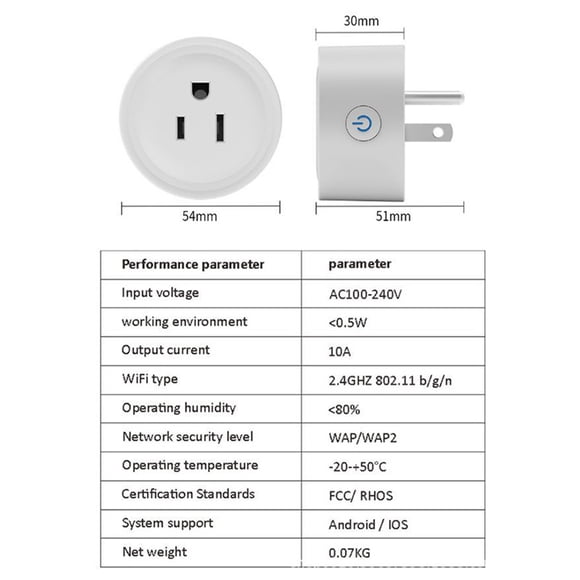 Smart Metering Socket Voice Control Remote Control US Plug 10A Direct Connection Wifi Metering Socket Cozylife