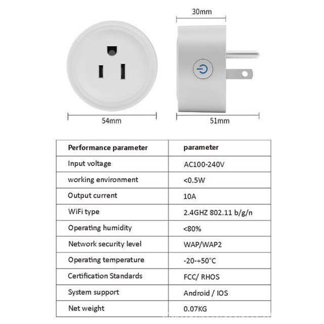 Smart Metering Socket Voice Control Remote Control US Plug 10A Direct Connection Wifi Metering Socket Cozylife