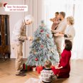 thumbnail image 2 of Gymax 4.5 FT Pre-Lit Artificial Christmas Tree Snow Flocked Full Xmas Tree, 2 of 10