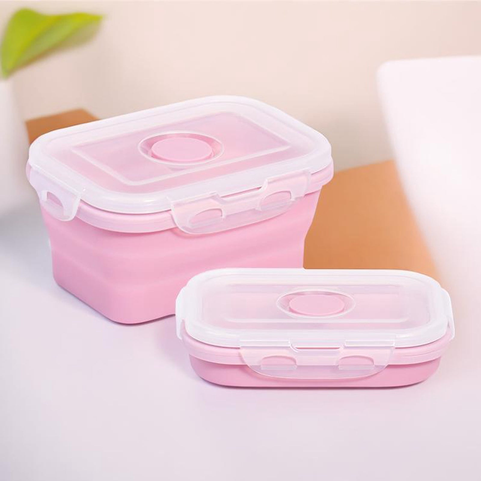 Boovnll Bento Box, 350Ml Silicones Folding Lunch Box, Bento Box Adult, Bento Box for Kids, Lunch Box Containers