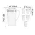 thumbnail image 3 of JZCHUNTOY 3L 101.4 oz Large Capacity Cold Water Pitcher, 5 Pieces Water Cups, BPA Free Heat Resistant Water Carafe, Leakproof Iced Tea Pitcher Set for Home, Kitchen, Office, Party and Daily Use, 3 of 6