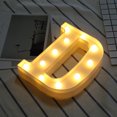 thumbnail image 2 of XZNGL Wood Board Alphabet Led Letter Lights Light Up White Plastic Letters Standing Hanging D, 2 of 3