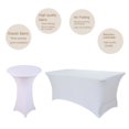 thumbnail image 4 of Elastic Tablecloth Decorative Close-fitted Unique Banquet Rectangular Table Cover, 4 of 5