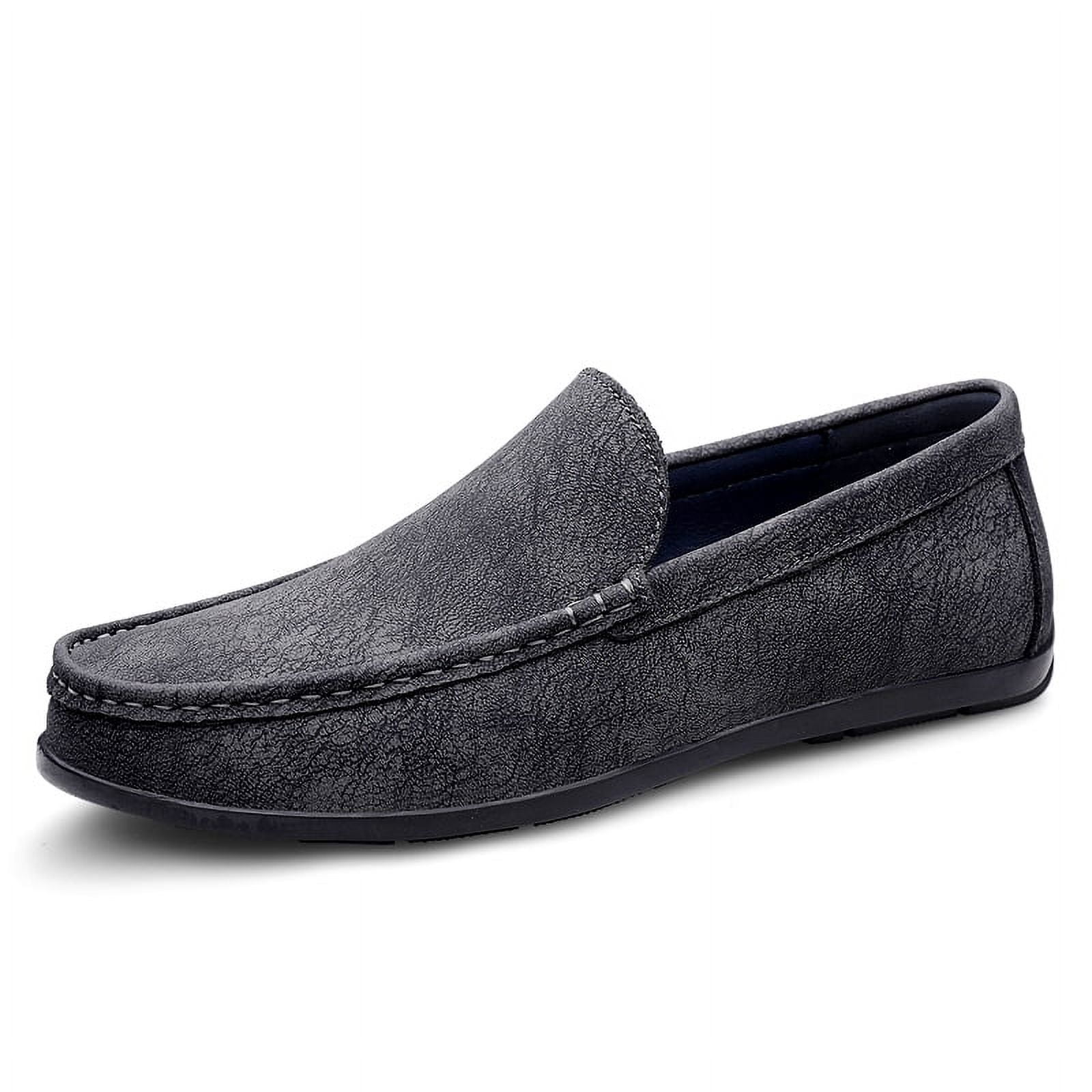 Men\'s Black Loafers Casual Slip On Shoes Soft Penny Loafers Lightweight LMUIPMAA Men main image 2