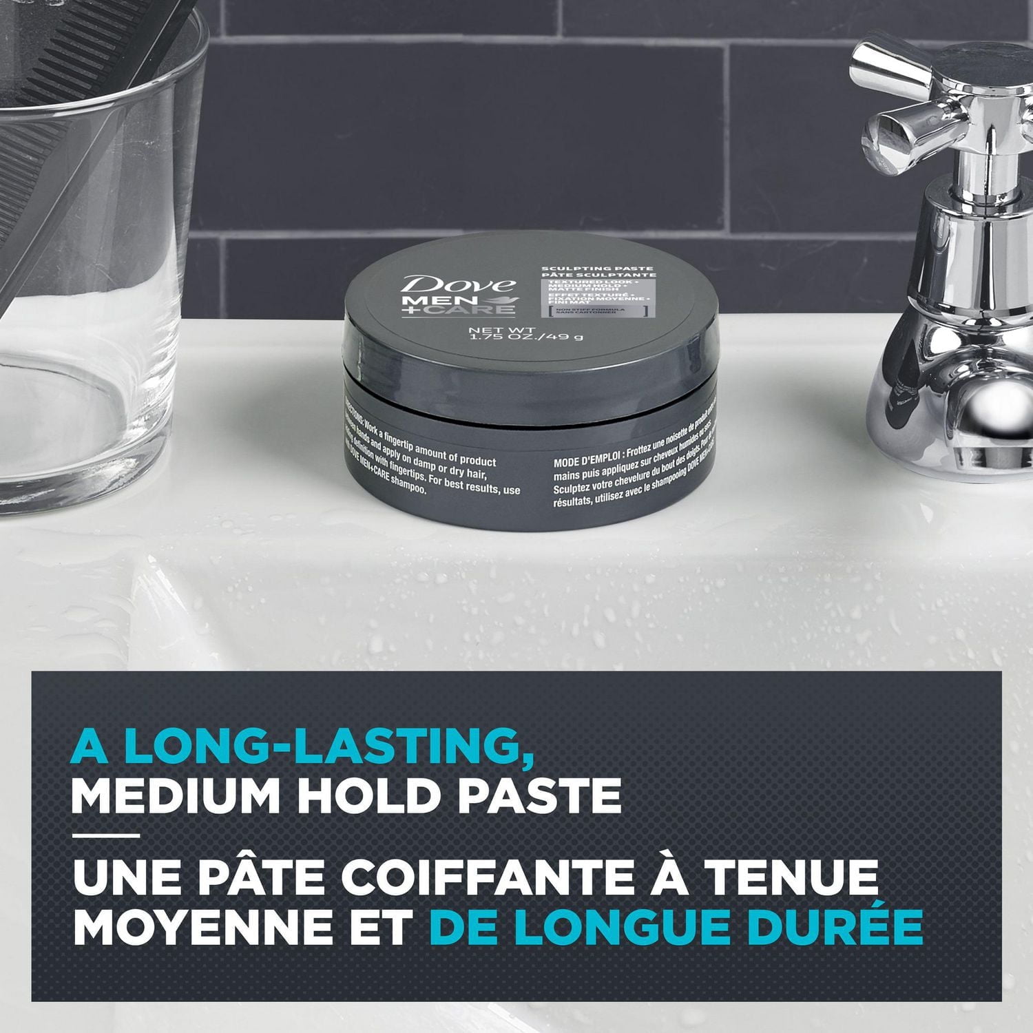 Dove Men+Care Molding Hair Paste Medium Hold, 49 g
