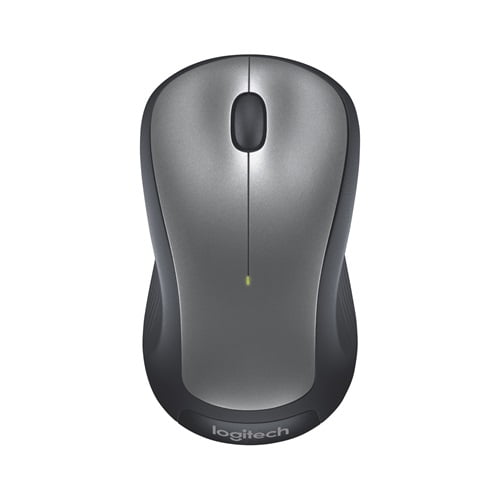Logitech Full-size Wireless Ambidextrous Mouse with USB Receiver Silver