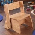 thumbnail image 1 of KidKraft Large Wood Flip Step Stool and Kids Chair - Natural | 15821, 1 of 2