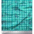 thumbnail image 1 of Soimoi Green polyester Crepe Fabric Check Check Print Fabric by Yard 52 Inch Wide, 1 of 2