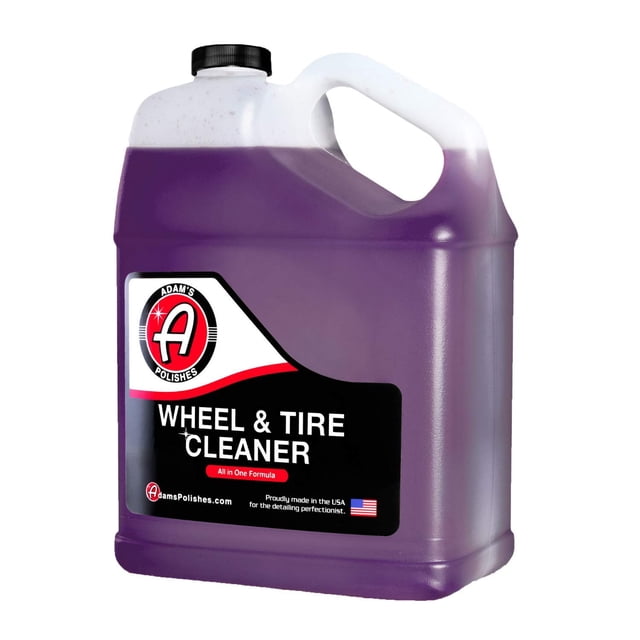 Adam's Wheel & Tire Cleaner Gallon - Professional All in One Tire & Wheel Cleaner Car Wash Wheel Well Cleaning Spray for Car Detailing | Safe On Most Rim Finishes