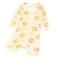 thumbnail image 1 of Birdeem Romper for Baby Girls Child Summer Home Thin Round Neck Long Sleeve Button Printed Nightgown Split Leg Rompers, 1 of 1