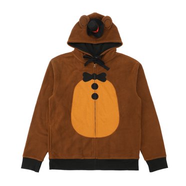 Five Nights at Freddy's Freddy Fazbear Cosplay Brown Hoodie with 3-D Ears and Hat