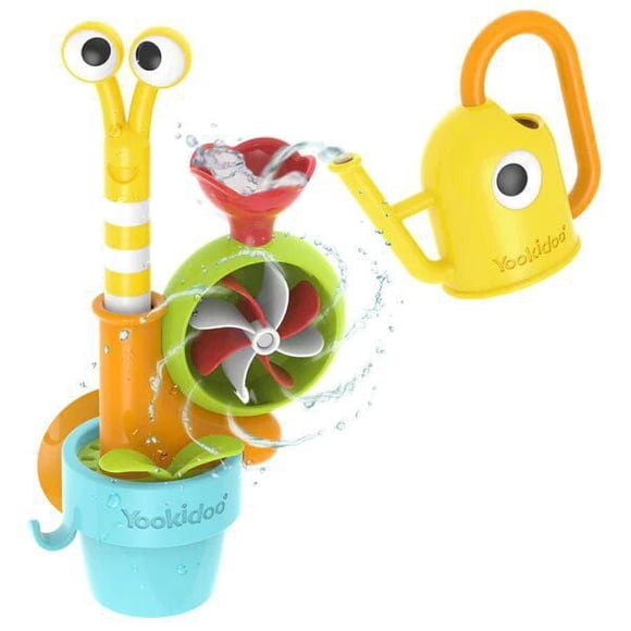 Yookidoo Aventure de Jardin pour Enfants - Escargot Arrosoir Pop-Up - Jouet de Bain Mignon pour Bébés et Tout-Petits / Enfants de 1, 2, 3 Ans. Jeu de Bain Éducatif et Sécuritaire