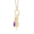 thumbnail image 2 of Angara Collier en Améthyste Naturelle - Pendentif Solitaire en Améthyste Ronde 1,7 ct Nœud Infini en Or Jaune 14K pour Femmes, 2 of 8